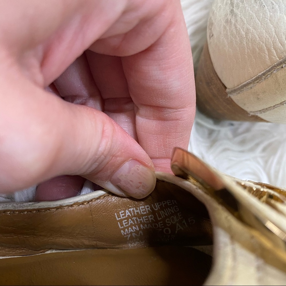 Tory Burch Off White Miller Leather Wedge Heel - Picture 5 of 6